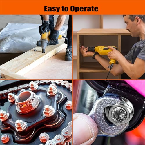 5/16-18 Grade 8 Zinc Plated Carbon Steel Serrated Flange Hex Nuts, 50 PCS in Plastic Box 5/16"-18