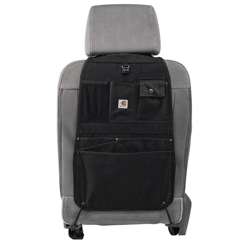 Carhartt Universal Nylon Duck Seat Back Organizer, Black One Size Universal Nylon Duck Canvas Automotive Seat Back Organizer
