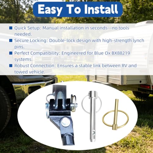 BX88219 1/2" Self-Retaining Tow Bar Pins for Blue Ox Aladdin 2 Pack