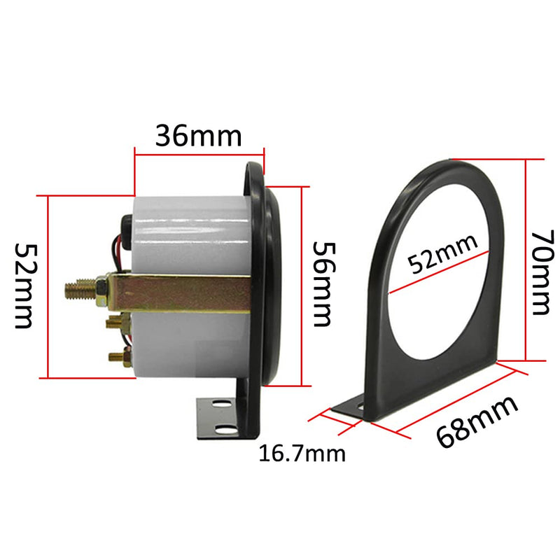 ESUPPORT Universal Car 2" 52mm Pointer Oil Press Pressure Gauge Meter Celsius White LED Light Indicator Display Electrical Oil Press Gauge