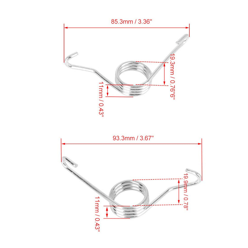 X AUTOHAUX 1 Pair Rear Caliper Parking Brake Lever Return Springs for VW Beetle Golf