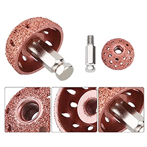 Tire Buffing Wheel, 2Pcs Tungsten Steel Auto Tire Buffer Grinder Patches Grinding Head Coarse Grit Polishing Pad with Linking Rod for Car Truck Motorcycle Bike Tire Repair