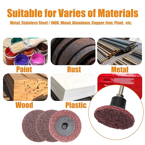 Merryland 50 Pack Surface Conditioning Disc 2 inch Medium Quick Change Disc Without Shank Medium 50PCS