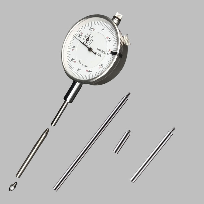 6pcs Dial Indicator Extension Stem Rod Set,10 20 40 60 80 100mm Long Extend Rod.Electrical Digital Indicator Extension Stem Rod Set, M2.5 Thread,4.5mm Diameter 10-100MM