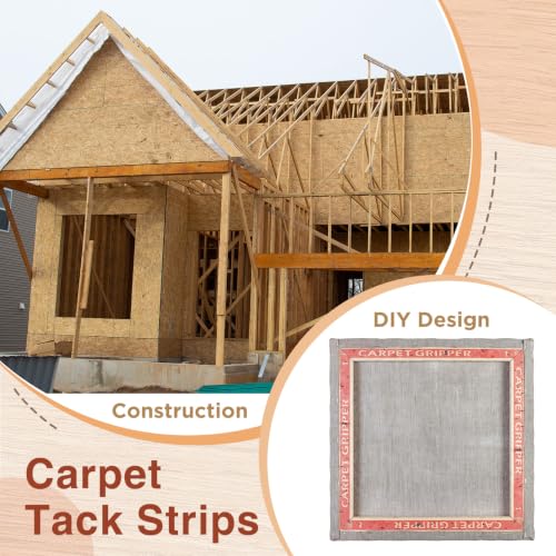 Wesiti 20 Pcs Carpet Tack Strips with Nails Plywood Nailing Strip for Carpet Tufting Tack Strips for Subfloor Stairs Rug (0.83 x 15.75 Inches) 0.83 x 15.75 Inches