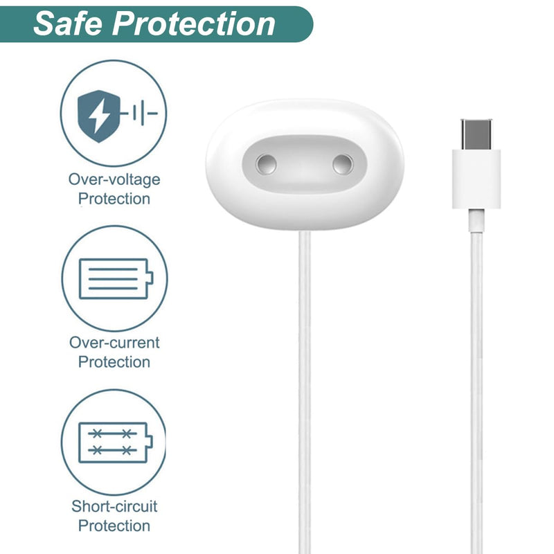 Kissmart Charger for Pixel Watch 4 Smartwatch (White) | Replacement Charging Side Dock Cable Cord for Google Pixel Watch 4 41mm/45mm White