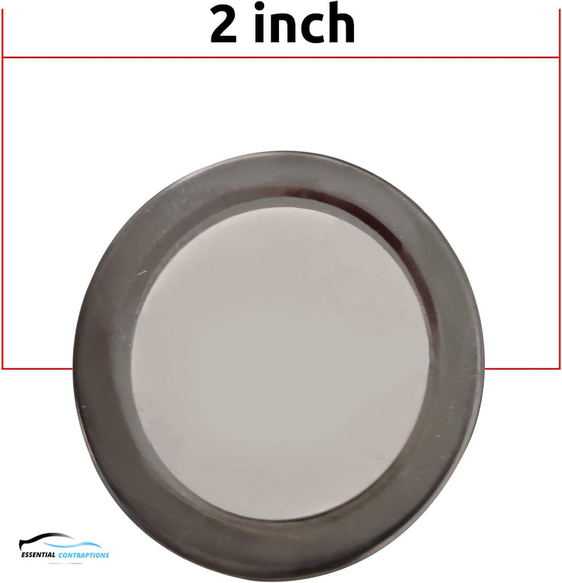 Blind Spot Car Mirror 2 Pack-2 Inch Round Rear View Convex Mirrors for Cars/SUVs/Motorcycles/Trucks/Trailers/Snowmobiles/Bicycles/RVs/Boats/Golf Carts with Rust Resistant Frame-HD Real Glass