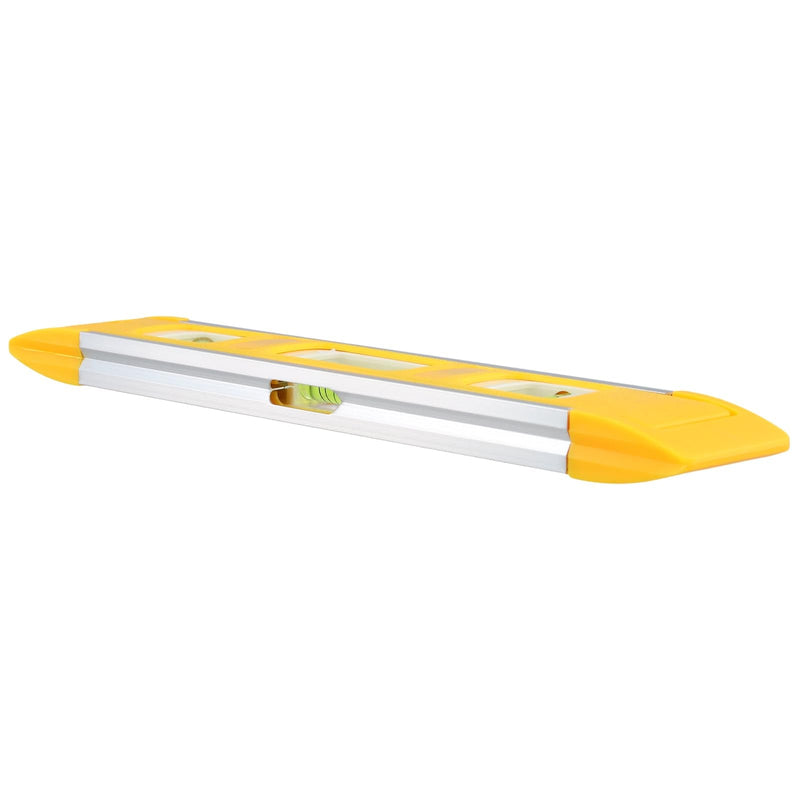 HAKZEON 10 PCS 9 Inch Yellow Magnetic Torpedo Level, Plastic Shell Bubble Level Tool, Spirit Level Measuring Tool with 45/90/180 Degree Bubbles for Measurements
