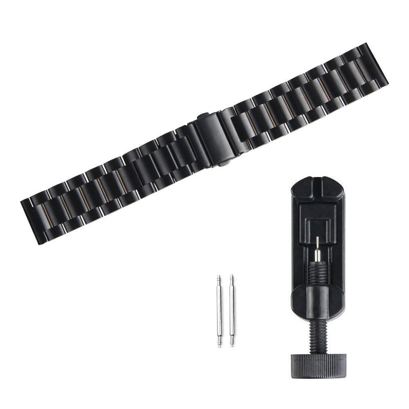 Lamshaw Compatible for Gard Pro Ultra 3 Bands, Quick Release Stainless Steel Metal Replacement Straps Compatible for Gard Pro Ultra 3, ULTRA 2+, HEALTH 3 48mm, 41mm, HEALTH 2+, 2 Smart Watch Black 22mm size band