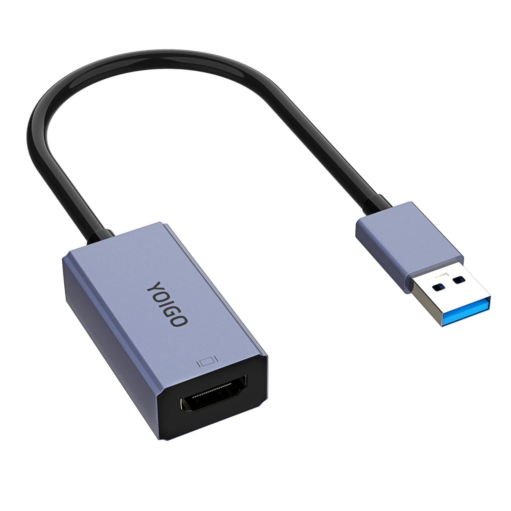 YOIGO USB to HDMI Adapter for Monitors, USB 3.0/2.0 to HDMI for Monitor Compatible with macOS,Android,Windows XP/7/8.1/10/11.USB A External Graphic Card USB3.0 to HDMI