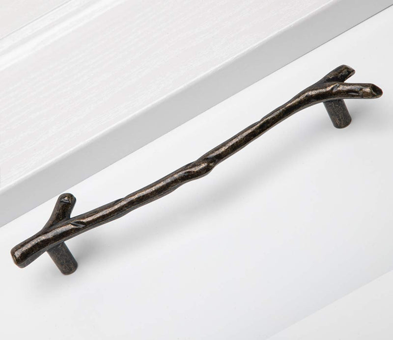 AchNau 10x Cabinet Handle Pulls Wardrobe Drawer Door Cupboard Knobs Twig Hole Center 3-3/4" Bronze 96 mm (3-3/4 in)
