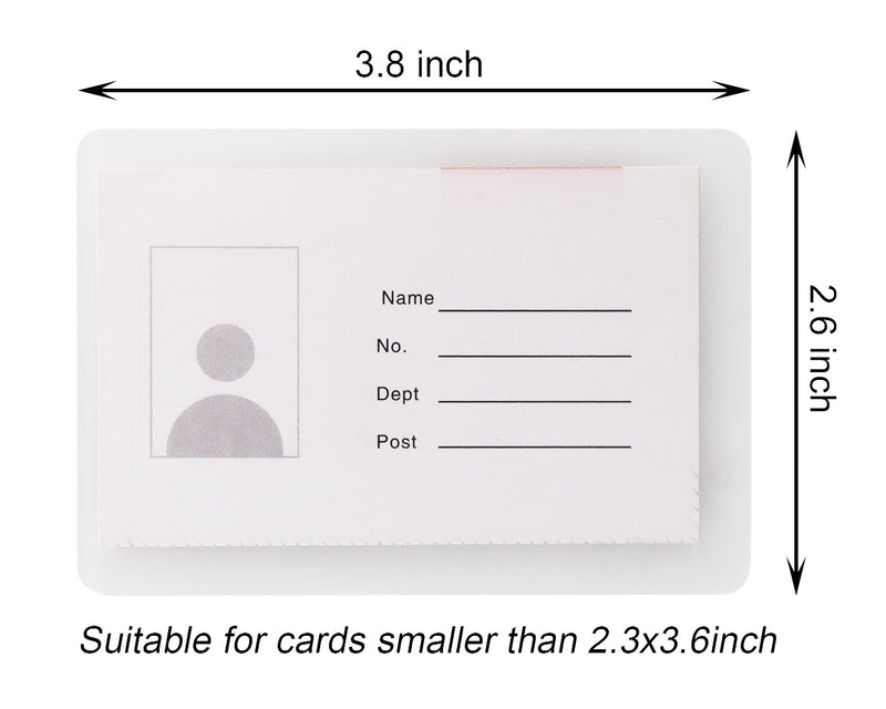 2.5x3.7-Inches Transparent Universal Thermal Laminating Sheets Pouches Premium Films for Laminator Machine - Photo Paper Files Card Picture Safe for Office 100Pcs