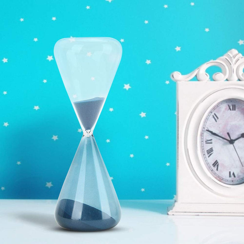 Mumusuki Hourglass Clock Blue Sand Timer, Innovative Cone Shape Unique Sand Clock Timer Glass Birthday Gift Office Kitchen Decor Table Ornament(M) M