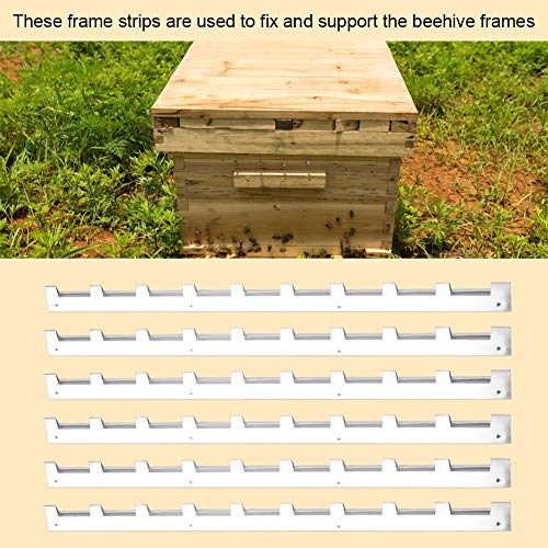 Estink Beehive Frame Spacers, Metal 14.57 x 0.94 in, 12 Pack