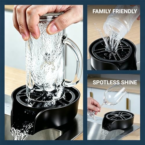 Glass Rinser,Cup Washer for Sink,Cup Cleaner Sink Attachment