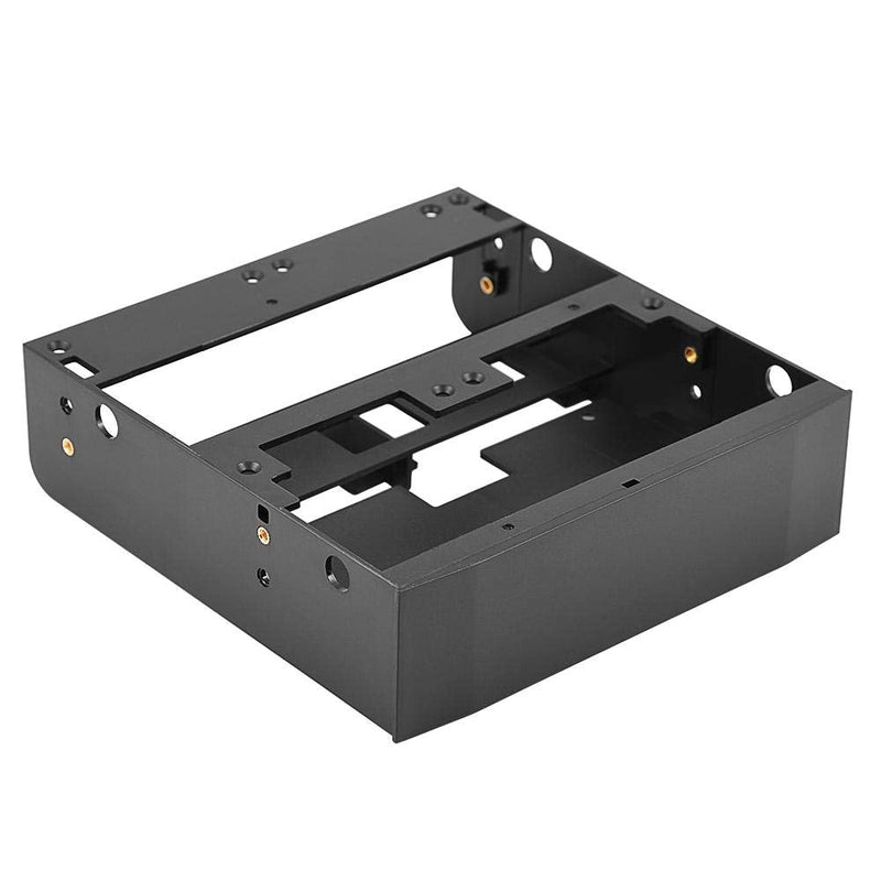 5.25'' to 3.5''/ 2.5'' Bay Adapter 5.25" FloppyDrive to Dual 2.5 x 3.5 HDD/SSD Bay Cover Computer Mounting Bracket Kit Supports 7mm 15mm 2.5inch HDD for PC.