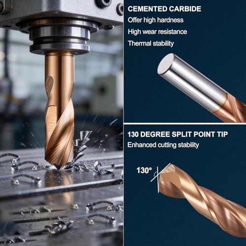 13mm Carbide Twist Drill Bit Carbide AlTiSin Coated 135° 13mm