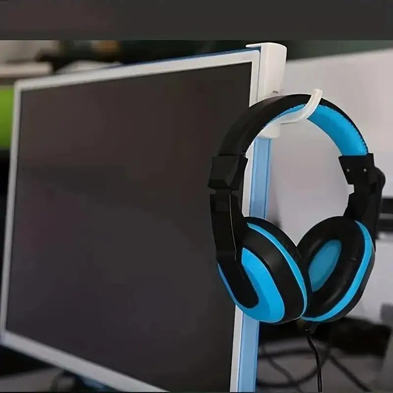 4 Pack Monitor Stand for Headphones and Headsets (Premium-Grade Holder Saves Desk Space and Protects Headphones),White White