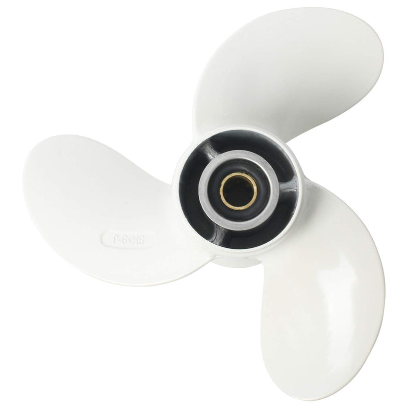 NovelBee Aluminum Alloy Boat Propeller for Yamaha 9.9-15 HP Outboard Motor (9 1/4x9-J)