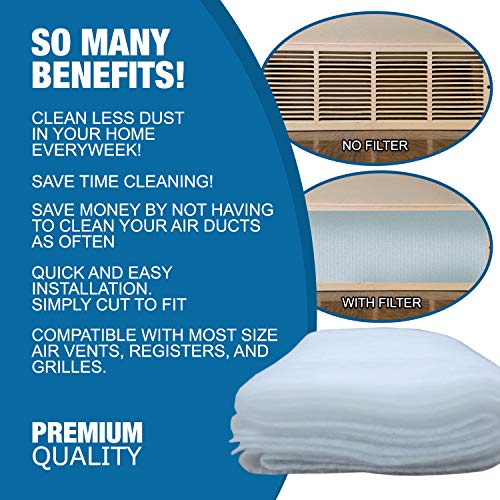 NORTHWEST ENTERPRISES Air Vent Filter Kit 120"x10", Cut to Fit