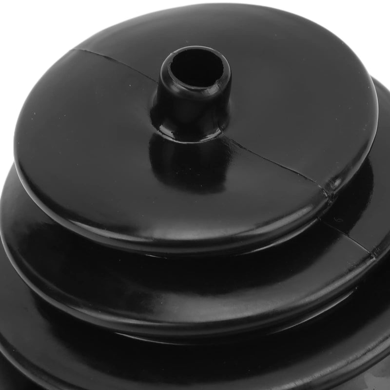 Gear Shift Boot Cover and Plate Kit - Universal Replacement Dust Cover for Car Automotive Clutch - Black Rubber Round Handbrake Lever Boot