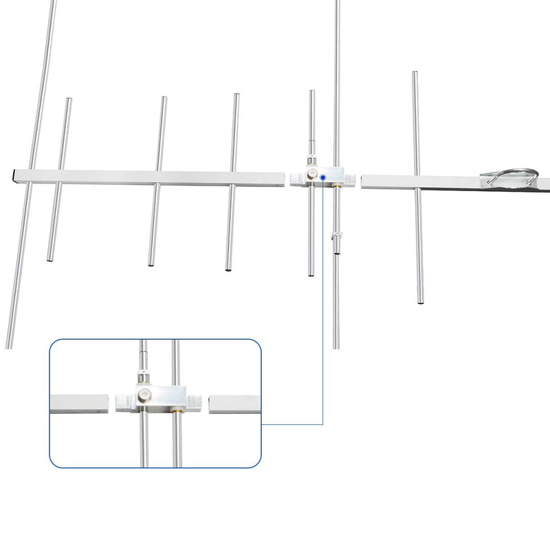 TWAYRDIO Yagi Ham Radio Antenna,Dual Band 2m 70cm VHF UHF Yagi,High Gain 8 Elements GMRS Vertical Base Antenna for Repeater System,HT Scanner,Satellite Work VHF/UHF Dual band