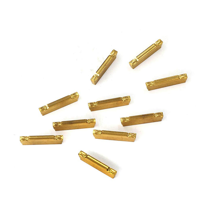 OSCARBIDE MGMN200 Carbide Grooving Inserts Carbide Inserts 10 Pieces/Pack,Multilayer Coated CNC Carbide Lathe Inserts for MGEHR/MGIVR Lathe Grooving Cut-Off Tool