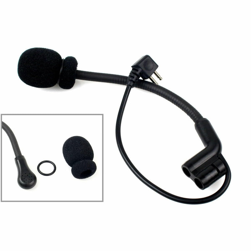 Fumei 2 Pin Boom Mic Electret Condenser Hanger Rod Microphone | Compatible with Peltor Comtac, Noise Reduction Headset
