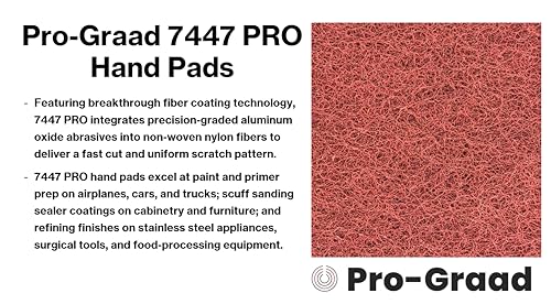 7447 PRO 3-2/3" x 9" Very Fine Maroon Surface Conditioning Sheet