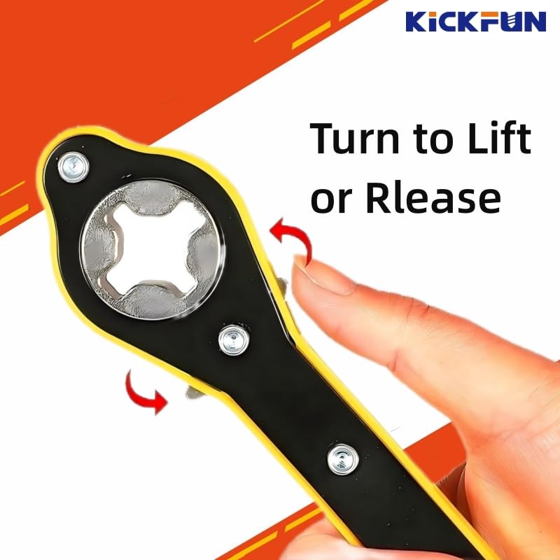 Auto Labor-Saving Jack Ratchet Wrench for Car Scissor Jack, 360°Swivel Tire Wheel Jack Lift Speed Handle Repaire Tool for Car/Vans/Travel/SUVs,Cross Head with Conver