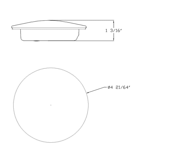 Lumitronics RV 4.5 Inch LED Recessed Interior Dome Puck Light 4.5-Inch