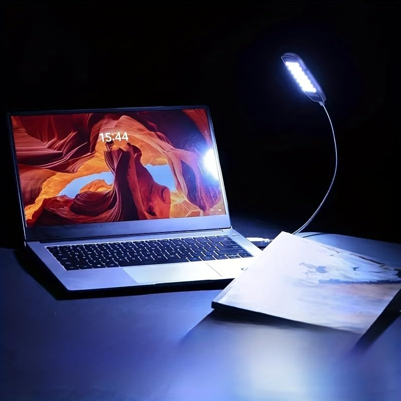 USB LED Light for Laptop Keyboard Light Gooseneck Computer Lamp Flexible Stick LED Lamp for Reading Book(28 LED, White)
