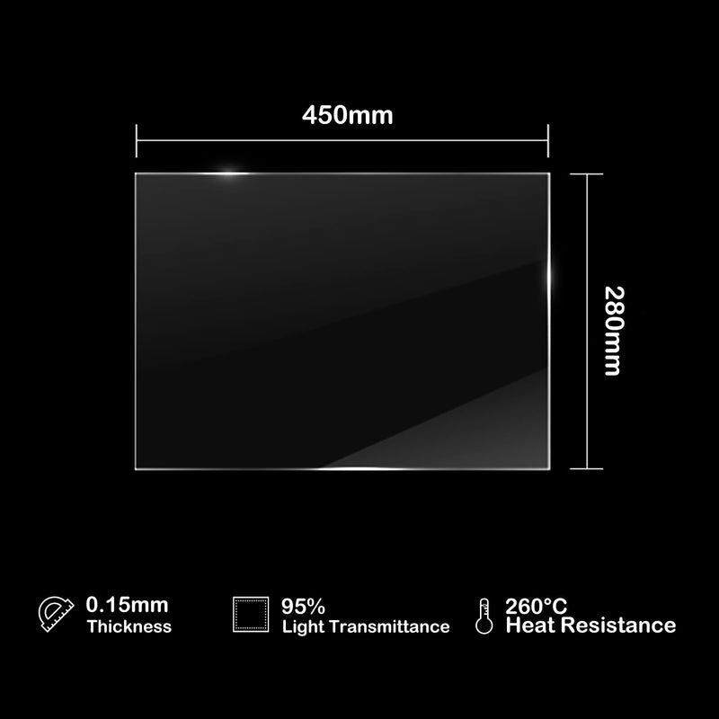 Antinsky nFEP PFA Release Film 280 * 450mm 1pc for Phrozen Sonic Mega 8k, Transform, Anycubic M3 MAX, Creality HALOT MAGE PRO etc. Better Durability Best for Large Resin 3D Printer Upgraded from FEP NFEP 280*450mm