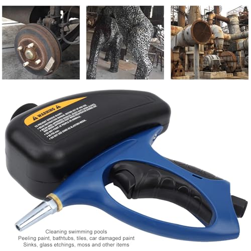 Sand Blasting Gun with Fast Plug-in ConnectorSoda Blaster for Manual Automatic Surface Cleaning, Furniture Refinishing, and Rust Removal (90 PSI, 500ml Capacity)