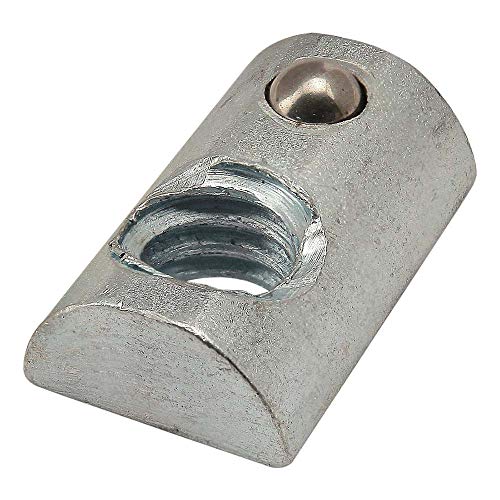 8020, 3923, 10 Series 1/4-20 Steel Roll in T-Nut with Ball Spring - T Slot Accessories for Aluminum Extrusion - 80/20 Hardware Nuts (15) 15
