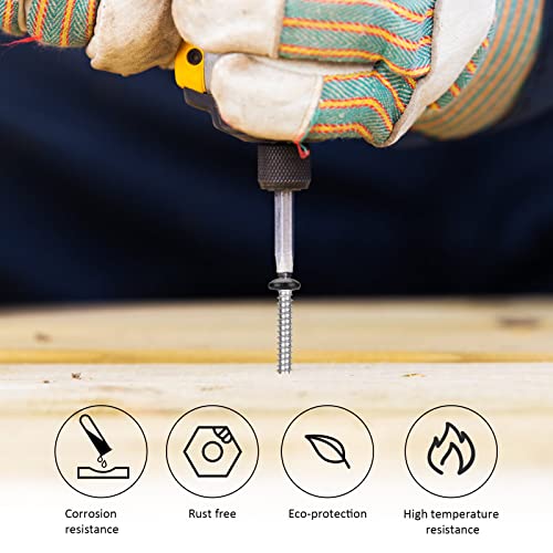 Black Head 50 PCS #14x2-1/2(2.5 inch) Stainless Steel Phillips Pan Head Wood Screws,Stainless Steel 18-8 A2(304) Screw,Home Screw Kit by QISHENG #14 x 2.5 inch Black