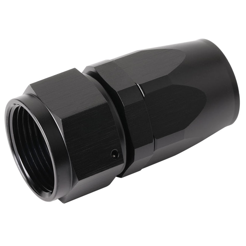 16AN Straight Hose End Fitting Swivel Aluminum Black 16AN Straight, Black