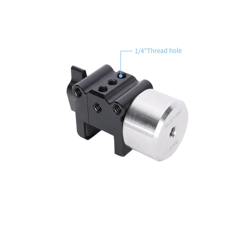 NICEYRIG Gimbal Counterweight Clamp Kit for DJI RS 2/3/3 Mini/ 4/4 Pro- 644 | with 200g Counter Weight, for Ronin S, Zhiyun Crane 2/3 Series
