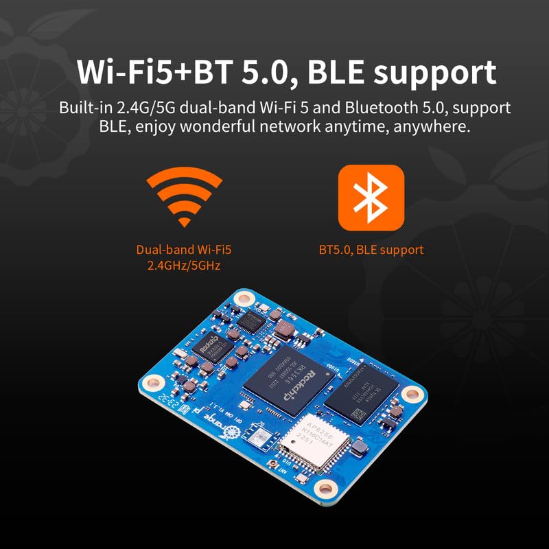 Orange Pi Compute Module 4 Kit 4GB+32GB, Rockchip RK3566 Quad-Core 64-Bit with Base Board,Orange Pi CM4 4GB RAM 32GB eMMC Flash,Support 2.4/5.0GHz Wi-Fi & Bluetooth 5.0 (CM44G32G+Base Board) CM44G32G+Base Board