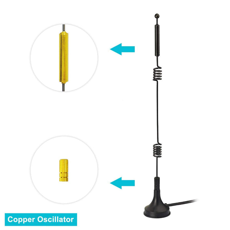 Bingfu Dual Band WiFi 2.4GHz 5GHz 5.8GHz 9dBi Magnetic Base SMA Male Antenna (2-Pack) for Wireless Vedio Security Camera Surveillance Recorder Truck Trailer Rear View Backup Camera Reversing Monitor 2-Pack [SMA] Male Antenna
