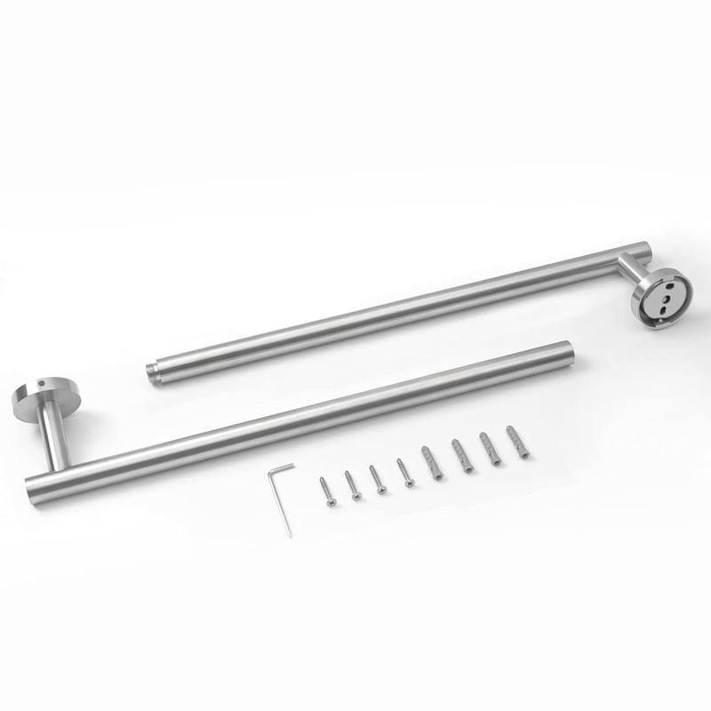 HITSLAM Brushed Nickel 30 Inch Towel Bar for Bathroom, SUS304 Stainless Steel Bathroom Towel Rack Wall Mounted, Modern Home Decor Bath Towel Holder with Hardware Accessories (Total Length 31.6 Inch) 30 Inch (Total Length 31.6 Inch)