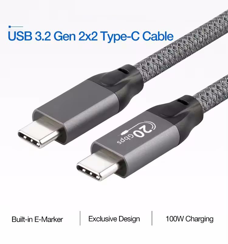 USB C to USB C High Speed Data Transfer, Video, Display, Monitor, Docking Station Cable for MacBook, Laptop, PC, HP, MNN, KYY, ARZOPA, InnoView, UPERFECT, c-Force, ReHisk, ViewSonic, VisionOwl & More
