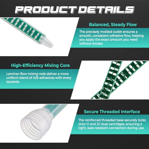 NATGAI 20 Pack 2 Part Epoxy Mixing Nozzles, Epoxy Mixer Static Mixer Nozzle