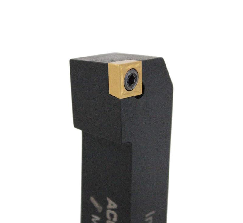 Accusize Indexable Right-Hand SCLC R-12-3B Toolholder, 3/4 x 4-1/2 in, | CCMT 32.5 Insert Compatible, 1 in F, M4 x 12 Screw, -5 Deg Edge Angle for 80 Deg Diamond Inserts, 2370-5010 3/4", Right Hand
