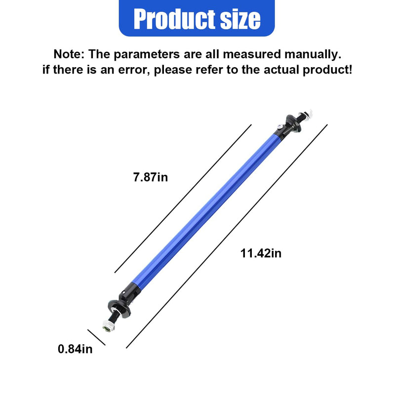 2PCS 8"-11" Adjustable Splitter Strut Rods, Automotive Front Bumper Lip Support Bars, Universal Car Bumper Splitter Diffuser Strut Rods, Compatible with Most Vehicles (Blue) Blue