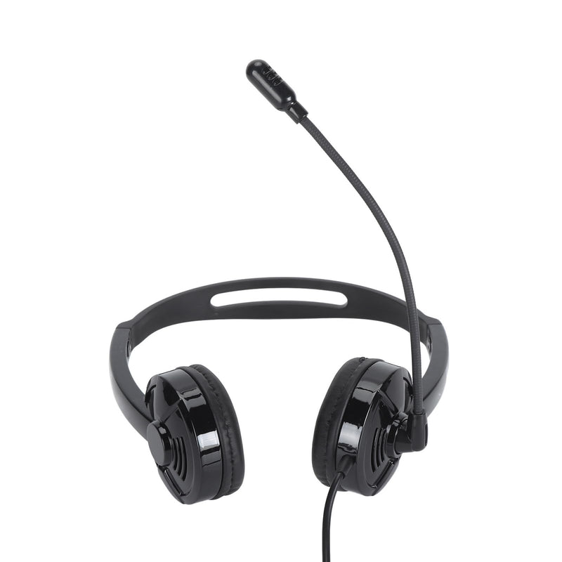 Professional Noise Reduction Telephone Headset for Office Business Telemarketing | USB/3.5mm PC Headset with Mute & HandsFree, OverEar Headphones for Calls