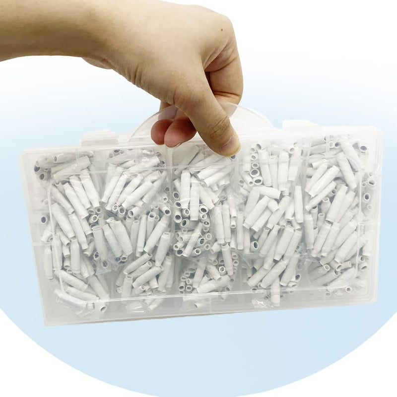 White Dry B Connector Wire Telephone Alarm Wire Crimp Beanies Splices for Low Voltage (1000Pcs) White