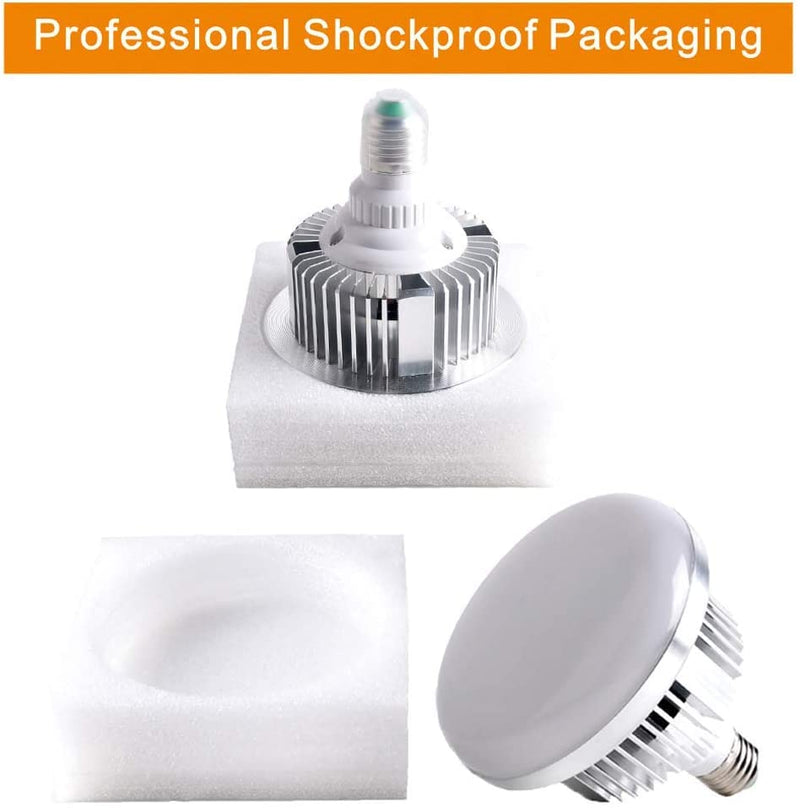 Skytex 2Pack 85W Photography Light Bulb 2700-6400K Colour Temperatures Dimmable Tricolor LED Bulbs Softbox Bulb in E27 Socket for Photography Photo Video Studio Lighting Softbox 2 pack led85w