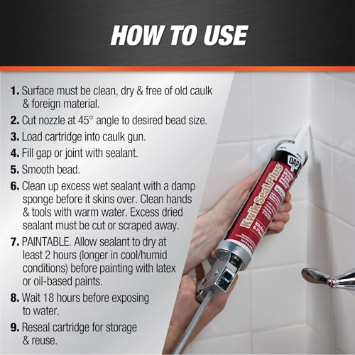 10.1 Oz Biscuit Dap Kwik Seal Plus Premium Kitchen & Bath Adhesive Caulk