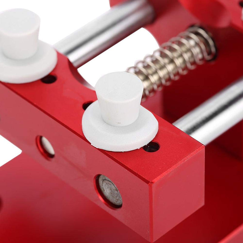 Adjustable Watch Case Holder, Metal Wristwatch Repairing Open Case Holder Watch Strap Remover Base Movement Repair Tool Watchmaker Tool (Red) Red